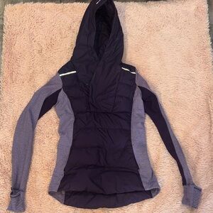 lululemon athletica Two-Tone Purple Puffer pullover with hood